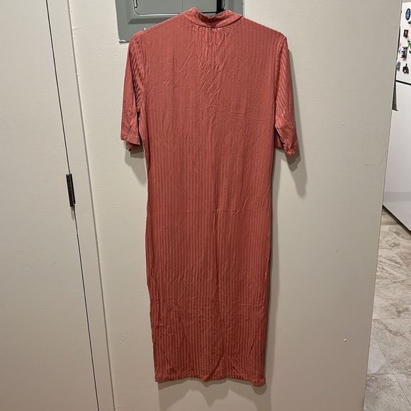 Rose pink/ Mauve midi dress sz M/L - Picture 2 of 6